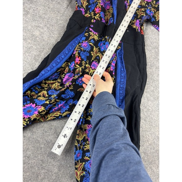 ANTHROPOLOGIE ETT:TWA Jumpsuit Women's 0 Floral Flower Print Artsy Hippie Boho - Picture 7 of 11